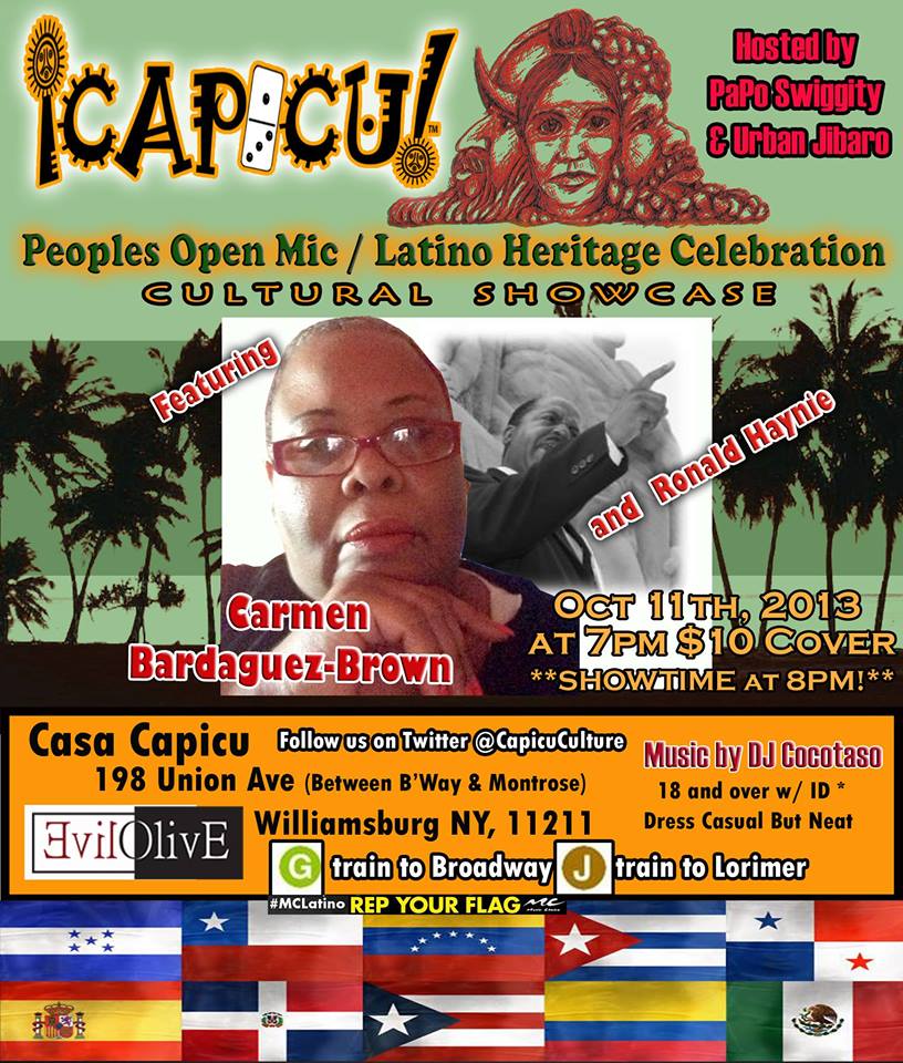 Capicu Open Mic/ Latino Heritage With Carmen Bardeguez-Brown